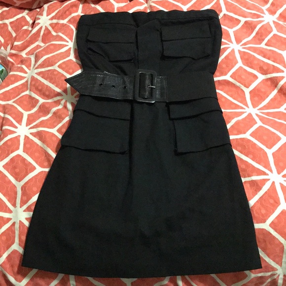 Alice + Olivia Strapless Belted Dress
